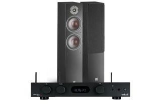 Audiolab 6000A Play Wireless Amplifier & Streaming Player with Dali Oberon 7 Floorstanding Speakers