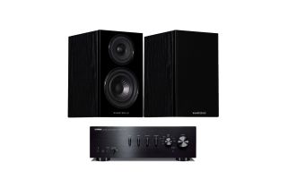 Yamaha A-S301 Integrated Amplifier with Wharfedale Diamond 12.0 Bookshelf Speakers