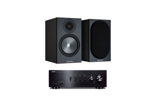 Yamaha A-S301 Integrated Amplifier with Monitor Audio Bronze 50 Speakers (6th Gen)