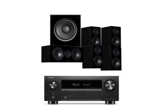 Denon AVC-X3800H 9.4 Ch. 8K AV Receiver with Wharfedale Diamond 12.1 5.1 AV Home Cinema Pack