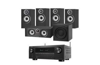 Denon AVR-X2800H AV Receiver with Bowers & Wilkins 607 S3 5.1 Home Cinema Speaker Package (607 S3 Rears)