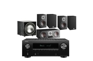 Denon AVR-X2800H AV Receiver with Dali Oberon 1 AV Speaker System with E-9 Subwoofer