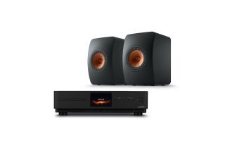 Audiolab Omnia Amplifier & CD Streaming System with KEF LS50 Meta Bookshelf Speakers
