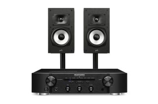 Marantz PM6007 Integrated Amplifier with Polk Monitor MXT20 Bookshelf Loudspeakers