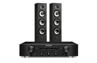 Marantz PM6007 Integrated Amplifier with Polk Monitor XT60 Floor-Standing Loudspeakers