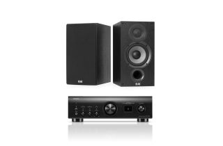 Denon PMA-1700NE Integrated Amplifier with Elac Debut B5.2 Bookshelf Speakers