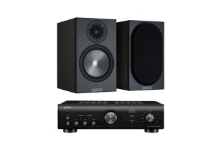 Denon PMA-600NE Integrated Amplifier with Monitor Audio Bronze 100 Speakers (6th Gen)
