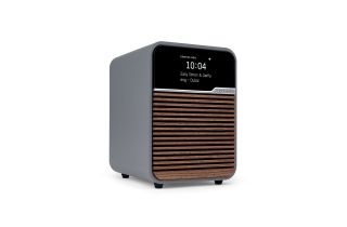 Ruark Audio R1S Smart Radio - Mid Grey Lacquer with Walnut Grille