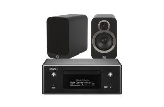 Denon CEOL RCD-N10 Hi-Fi Network CD Receiver with Q Acoustics 3020i Bookshelf Speakers