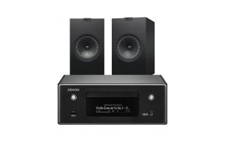 Denon CEOL RCD-N10 Hi-Fi Network CD Receiver with KEF Q350 Bookshelf Speakers