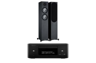 Denon RCD-N12 DAB All-In-One System with Monitor Audio Bronze 200 Speakers (6th Gen)