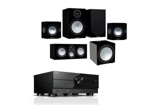 Yamaha RX-A2A AV Receiver with Monitor Audio Silver 7G 100 5.1 Cinema Pack