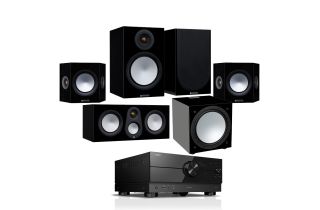 Yamaha RX-A4A AV Receiver with Monitor Audio Silver 7G 100 5.1 Cinema Pack