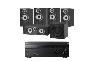 Sony TA-AN1000 AV Receiver with Bowers & Wilkins 607 S3 5.1 Home Cinema Speaker Package (607 S3 Rears)