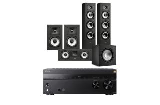 Sony TA-AN1000 8K 7.2ch AV Amplifier with Polk Monitor XT60 Floor-standing Loudspeakers 5.1 Cinema Pack