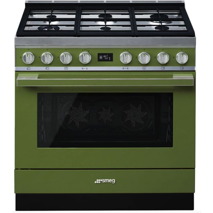 Smeg CPF9GP 90cm Range Cooker Olive Green main product photo