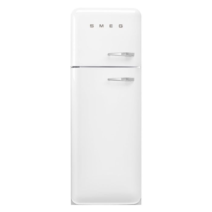 Smeg FAB30LWH5UK 60cm 50s Style Left Hand Hinge Freezer over Fridge - White main product photo