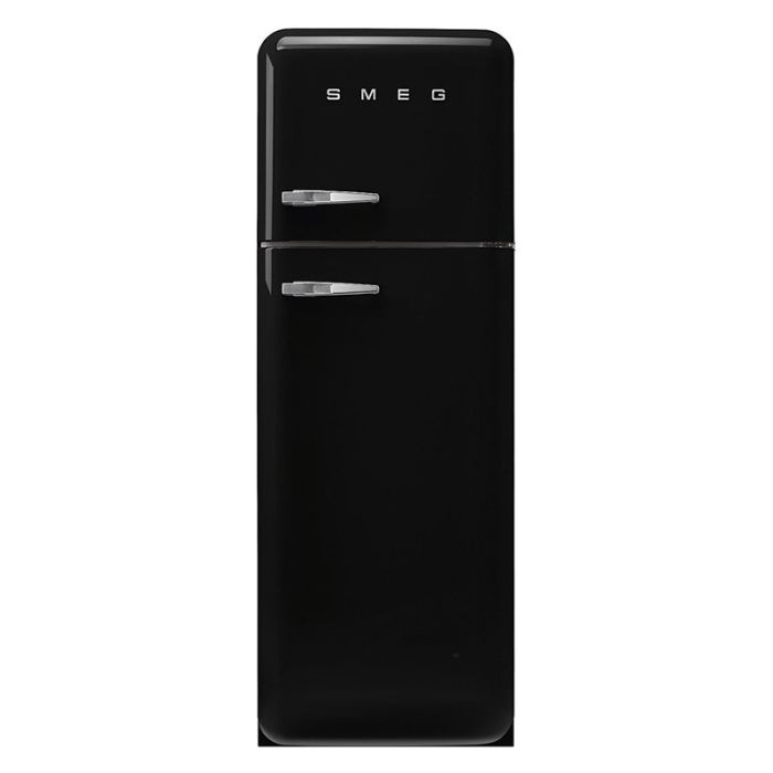 Smeg FAB30RBL5UK 60cm 50s Style Right Hand Hinge Freezer over Fridge - Black main product photo