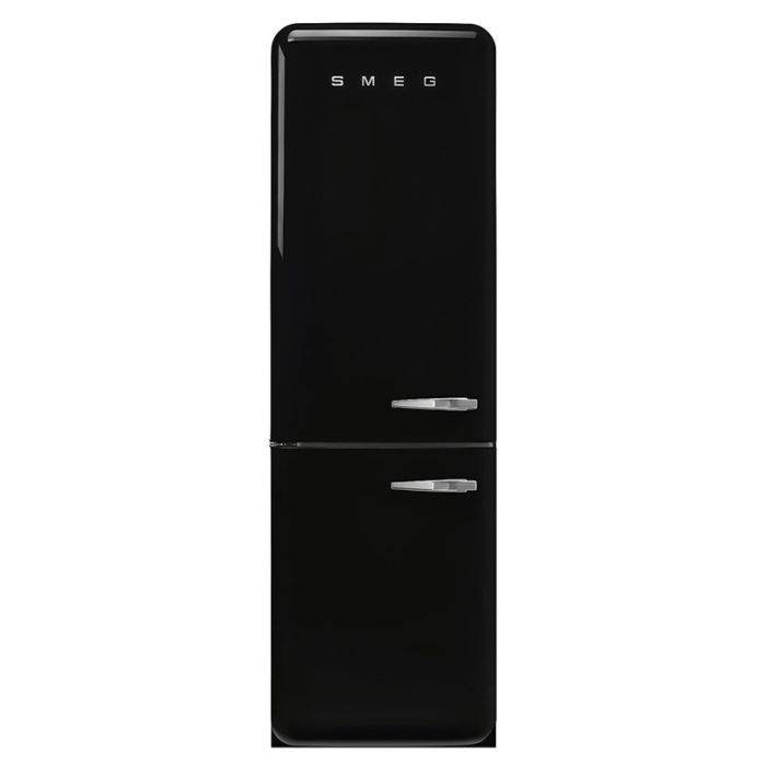 Smeg FAB32LBL5UK 60cm 50s Style Left Hand Hinge Freezer over Fridge - Black main product photo