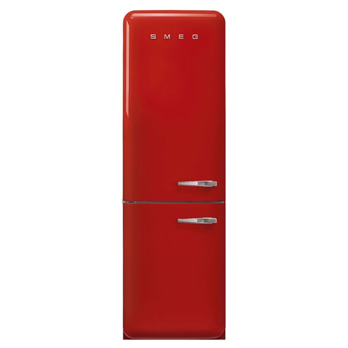 Smeg FAB32LRD5UK 60cm 50s Style Left Hand Hinge Freezer over Fridge - Red main product photo